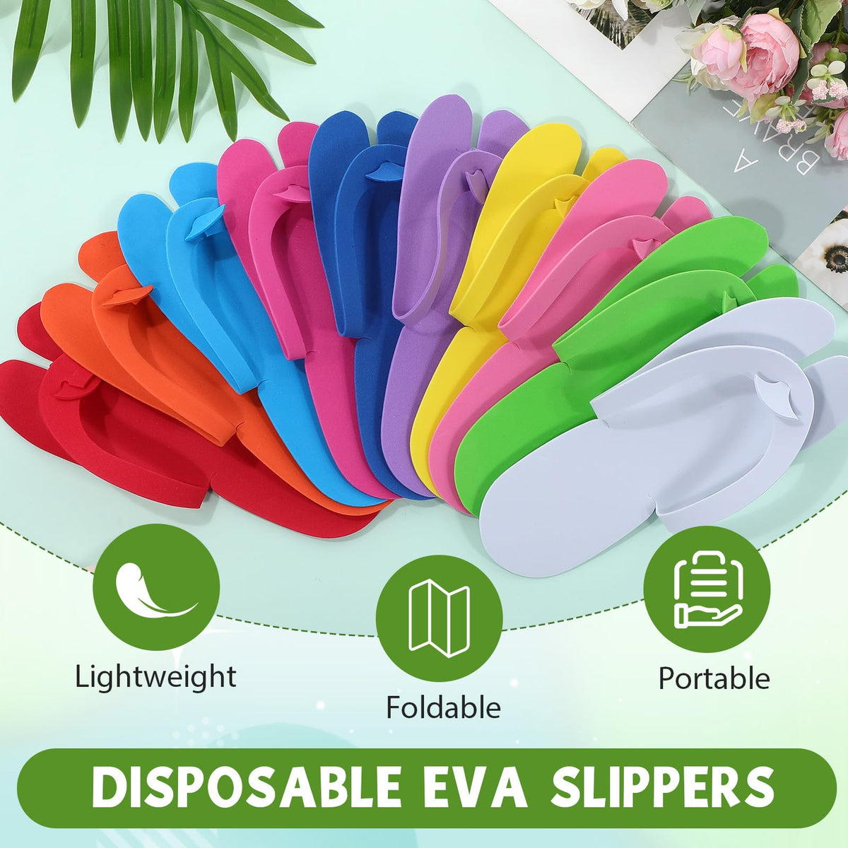 JaGely salon color variety pedicure slippers for easy guests differentiation