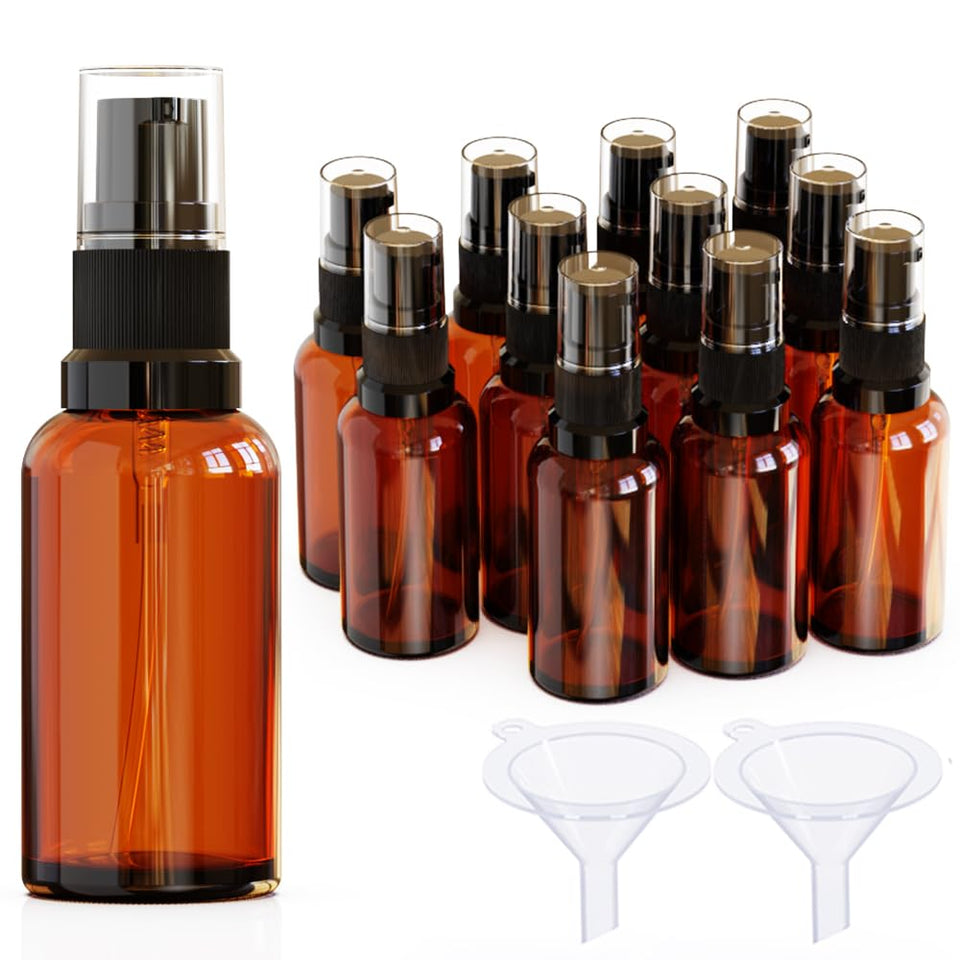 Jagolain amber glass bottle with black pump for precise dispensing.