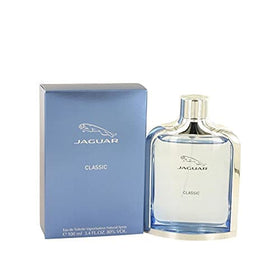 Jaguar Classic Blue label and bottle curvature for modern appeal