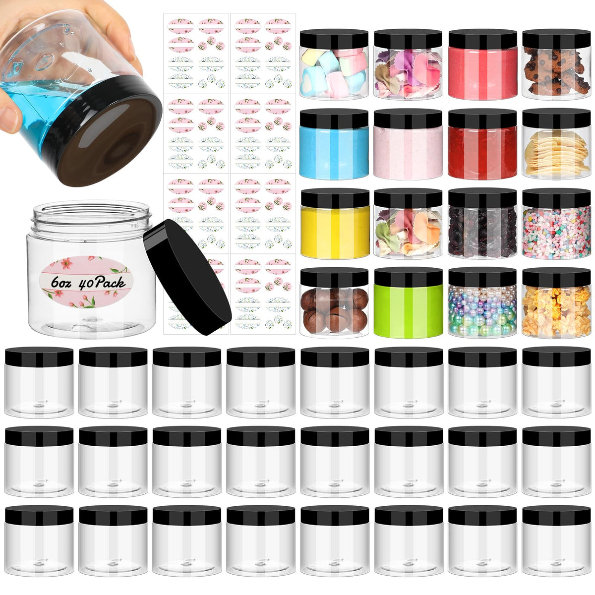 Jaisie.W 6oz travel containers with leakproof lids for mess-free trips