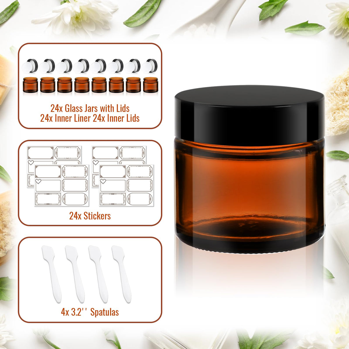 Jaisie.W airtight inner liners help keep products fresh between uses