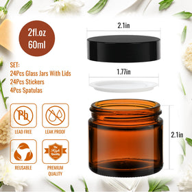 Jaisie.W amber jar with inner liner creates airtight seal to prevent leaks