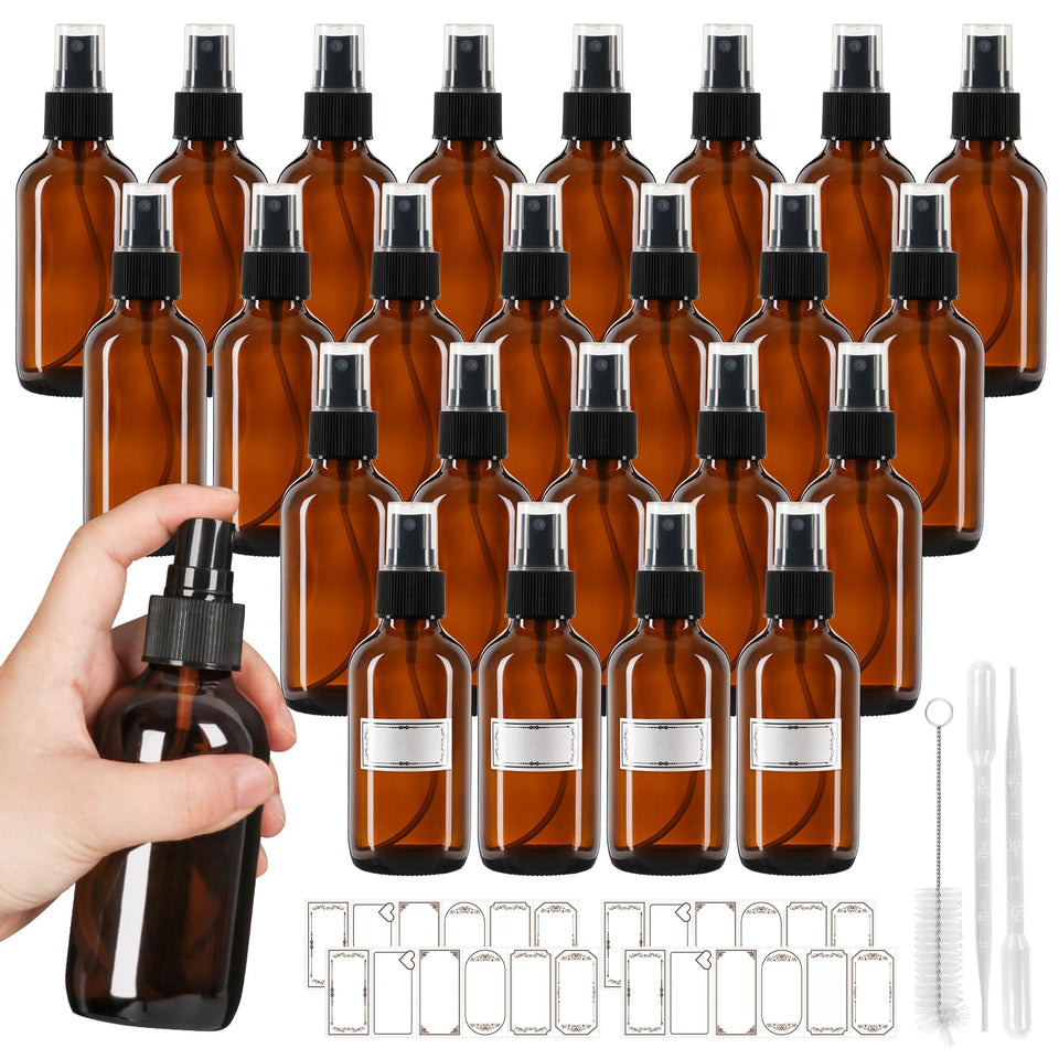 Jaisie.W amber glass spray bottle 4oz ideal for perfumes on the go