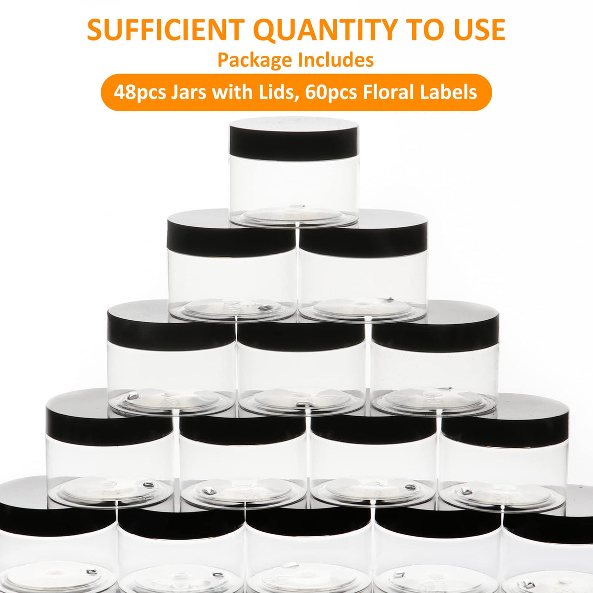 Jaisie.W clear plastic jar closeup highlights durable material and tight seal.