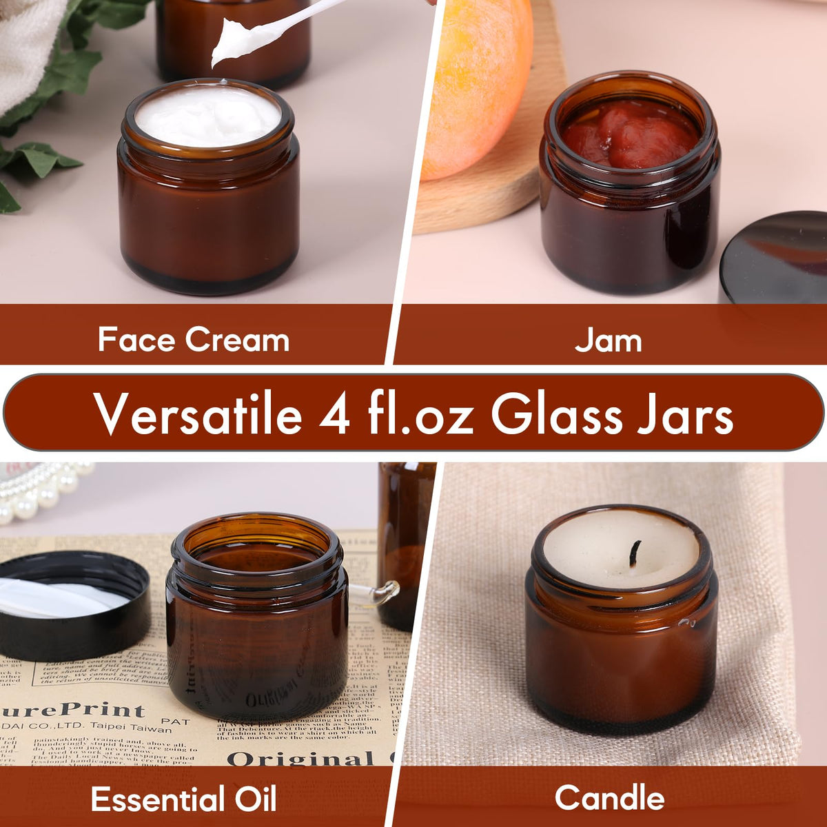 Jaisie.W compact 2 oz jar fits purses and travel kits
