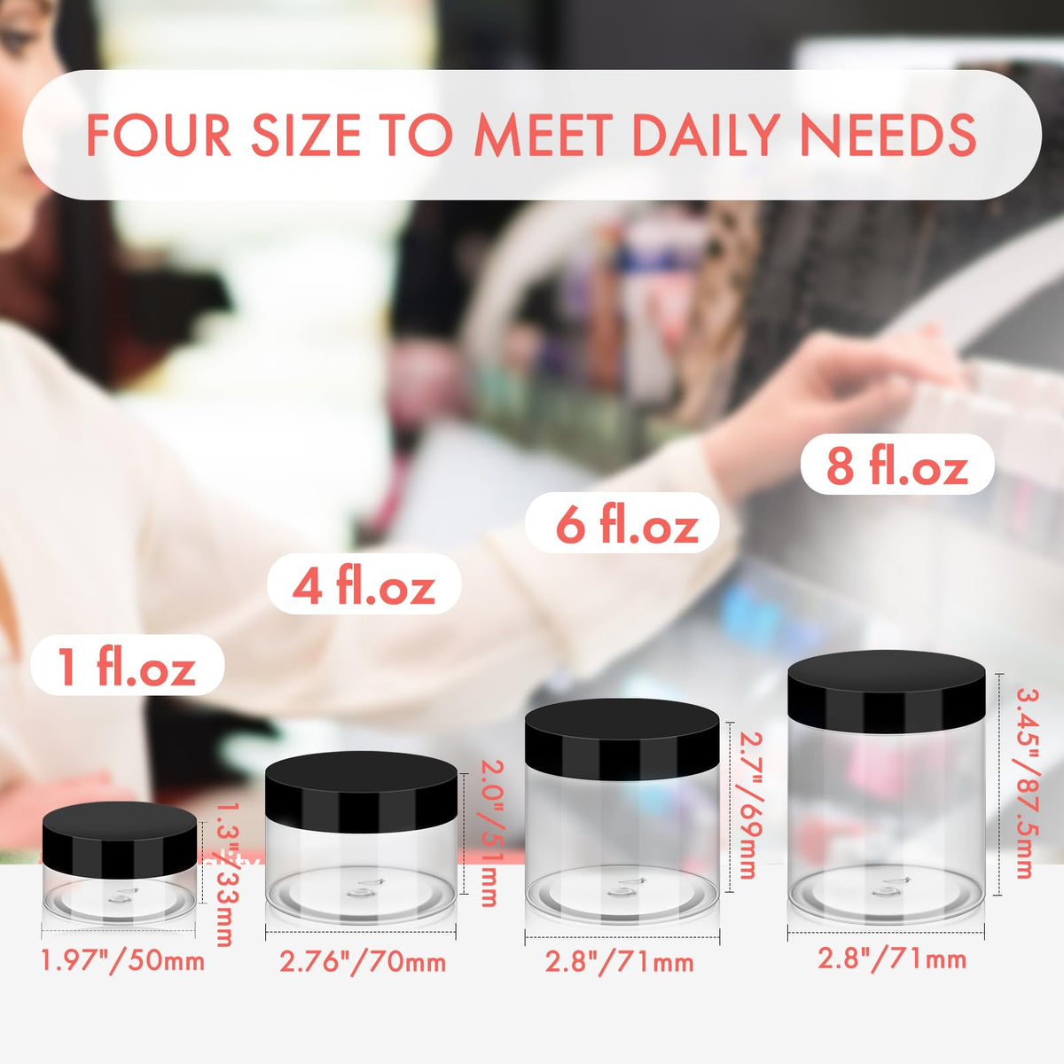 Jaisie.W durable PET jars safe for transit and storage