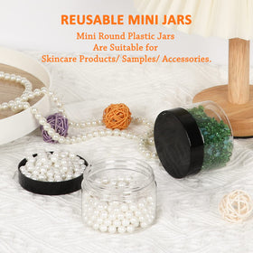 Jaisie.W wide-mouth jar makes filling and scooping easy, even thick balms.