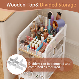Jakyitvi rolling makeup cart three drawers organized cosmetics