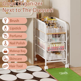 Jakyitvi rolling makeup cart drawer storage for organized routine