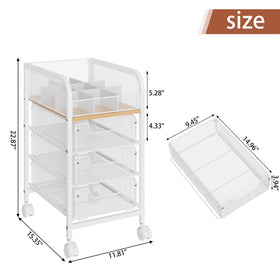 Jakyitvi rolling makeup cart iron frame supports heavy items