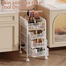 Jakyitvi rolling makeup cart MDF surfaces blend durability and style
