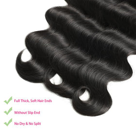 Jaliyah bundles ends close view highlight neat, tangle-free texture