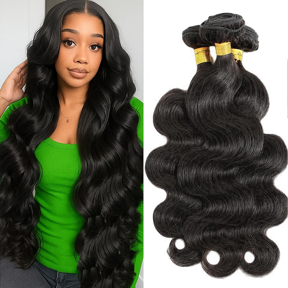 Jaliyah body wave bundles packaging closeup for premium presentation