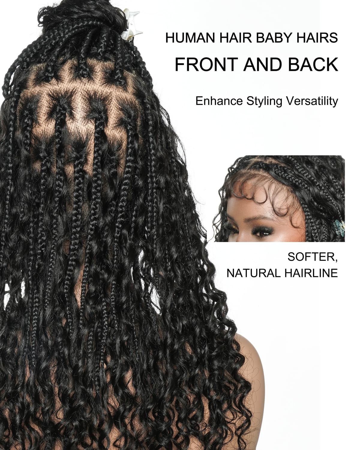 JALIZA invisible drawstring and inner combs ensure secure fit