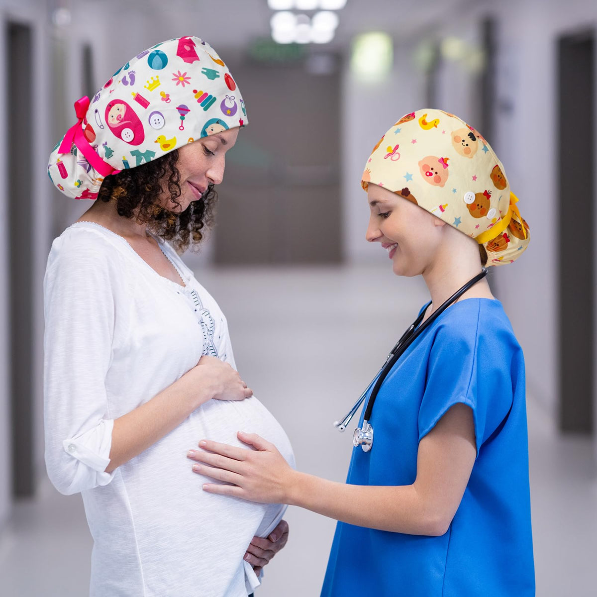 Jamntower obstetrics nurse cap in cotton for breathable comfort on long shifts.