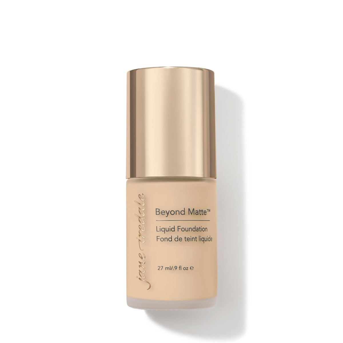 Jane Iredale Beyond Matte bottle with pump for precise, long-wearing coverage.