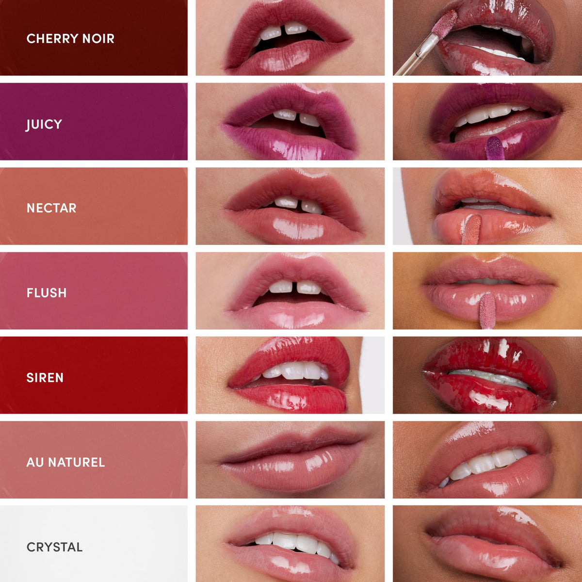 Jane Iredale ColorLuxe gloss application close-up displays mirror-like shine