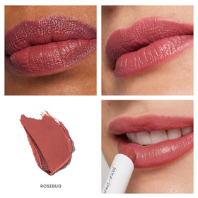 Closeup of jane iredale ColorLuxe Lipstick texture reveals creamy, weightless feel.
