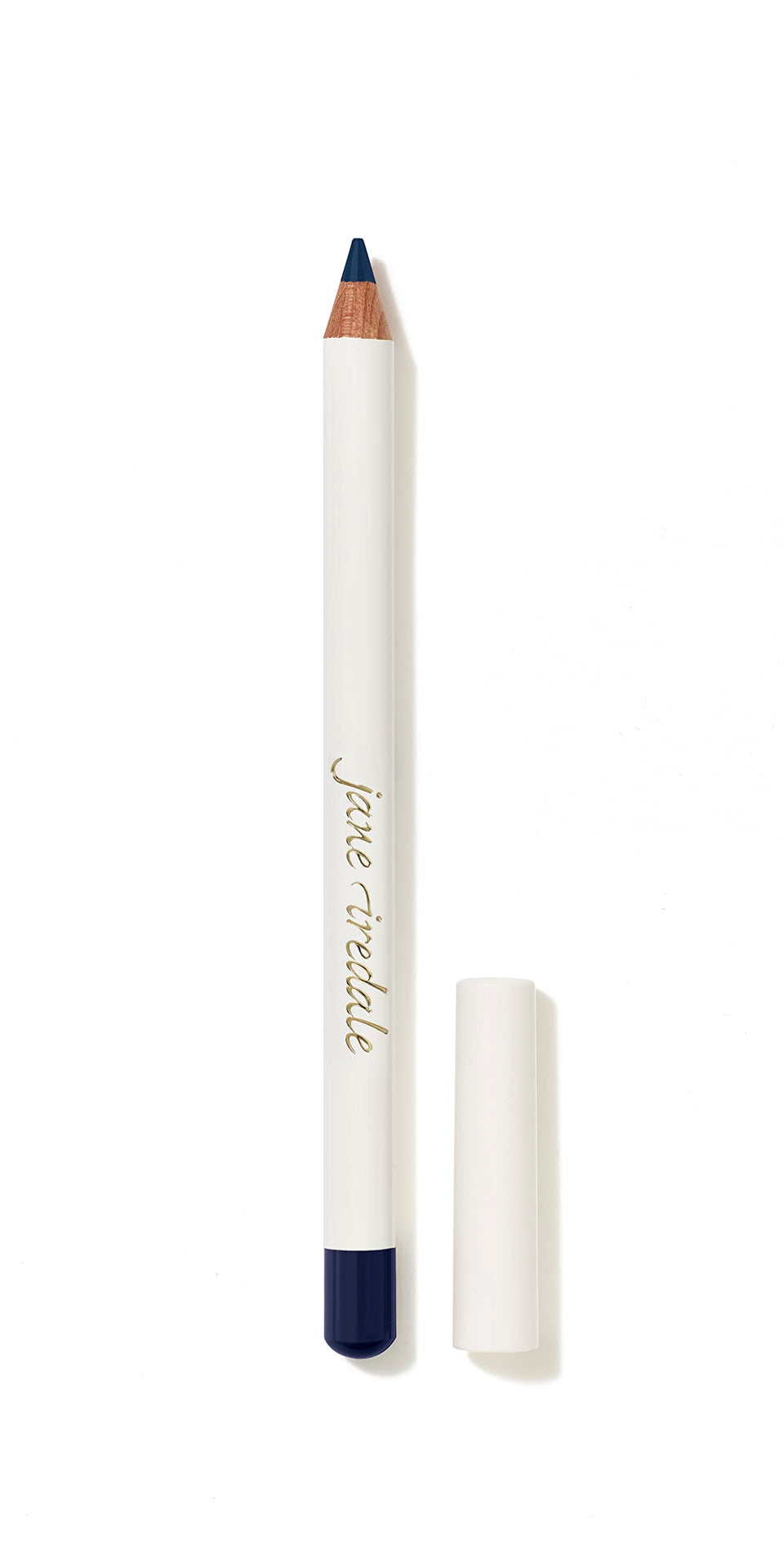Jane Iredale Eye Pencil Midnight Blue glides smoothly for waterline definition.