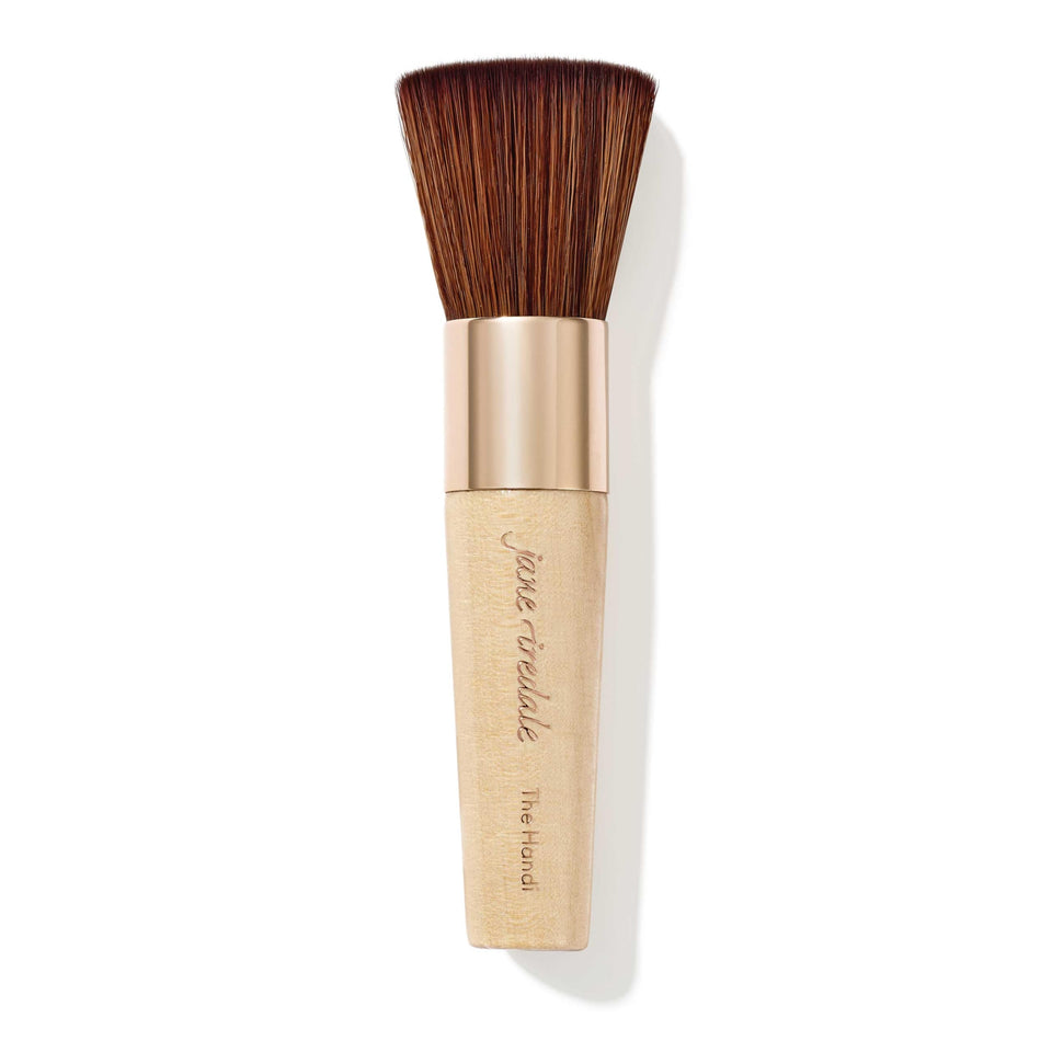 Jane Iredale Handi Brush in rose gold for precise blending around eyes and lips