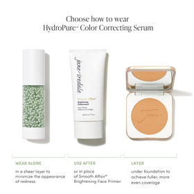 Jane Iredale HydroPure formula features CoQ10 and hyaluronic acid on the label.