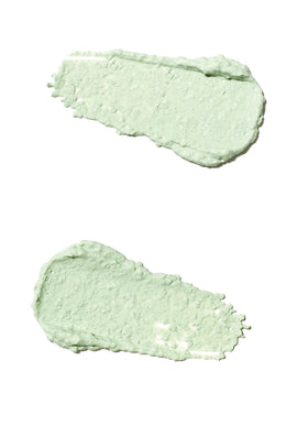 Jane Iredale HydroPure green tint swatch showing dewy finish and balanced skin tone.