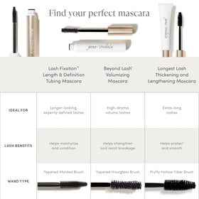 Jane Iredale Lash Fixation close-up curl and lift on natural lashes.
