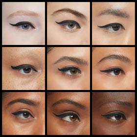 Jane Iredale Liquid Eyeliner Black demonstrates smooth glide during application.