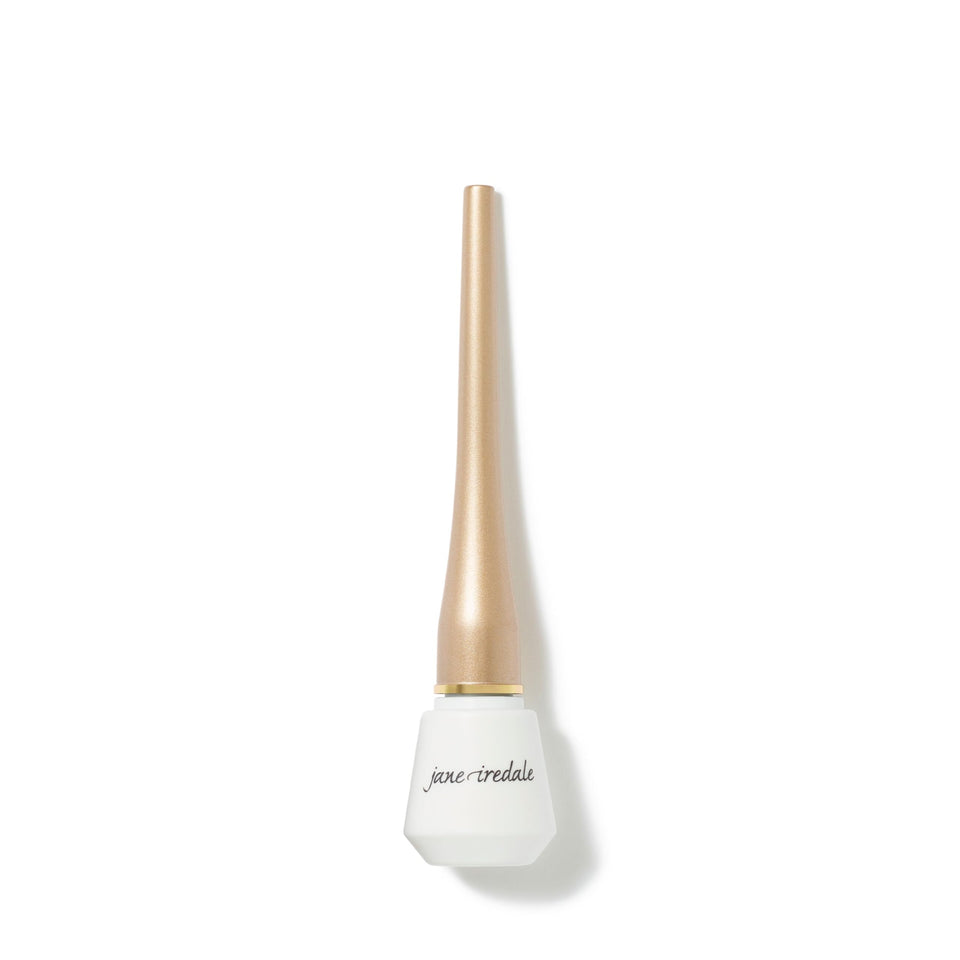 Jane Iredale Liquid Eyeliner Black close-up shows rich pigment and precise definition.