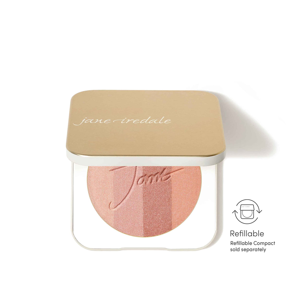 Close-up of PureBronze refill blends shades for a soft, glowing complexion