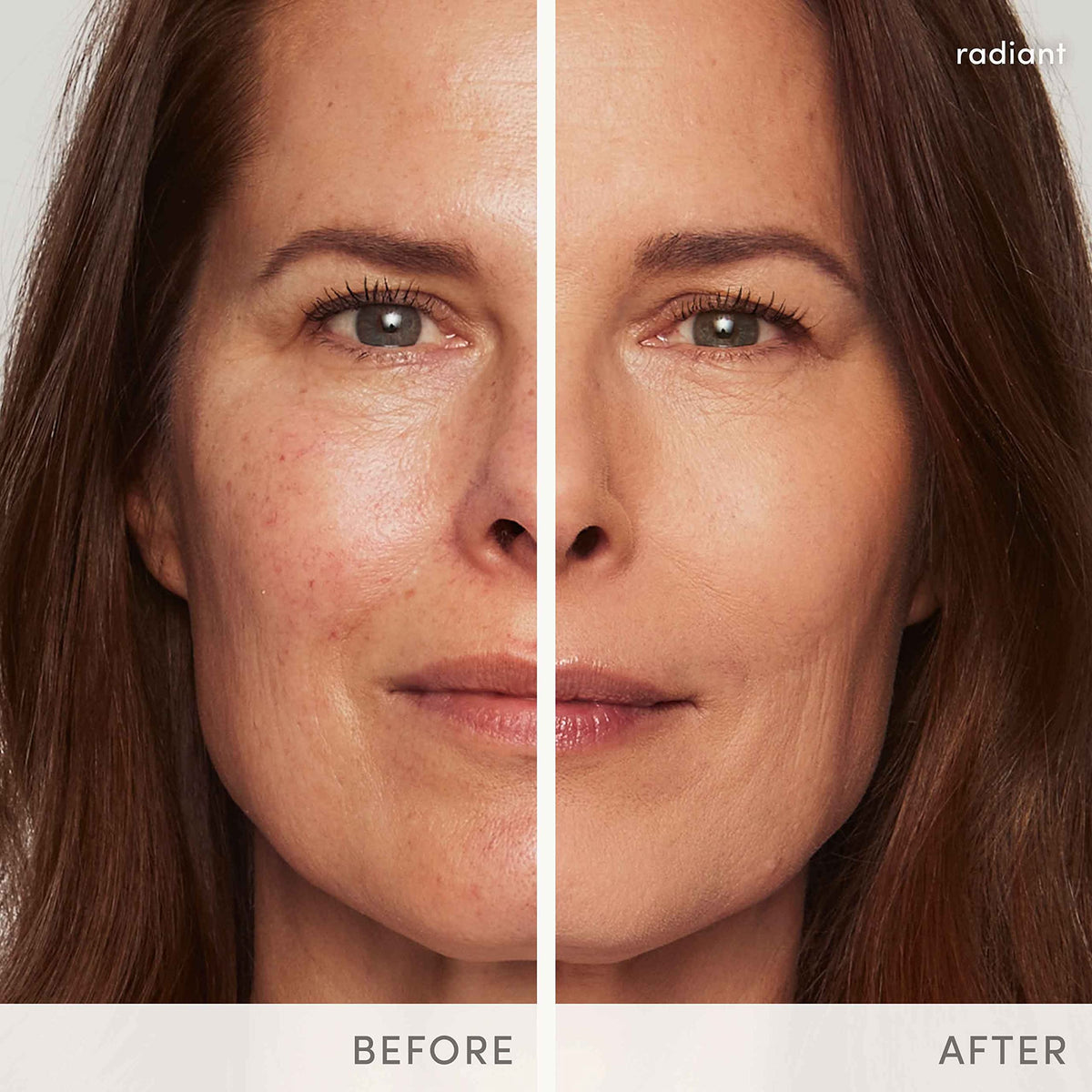 Jane Iredale PurePressed Base application swatch shows true shade and smooth, buildable coverage.