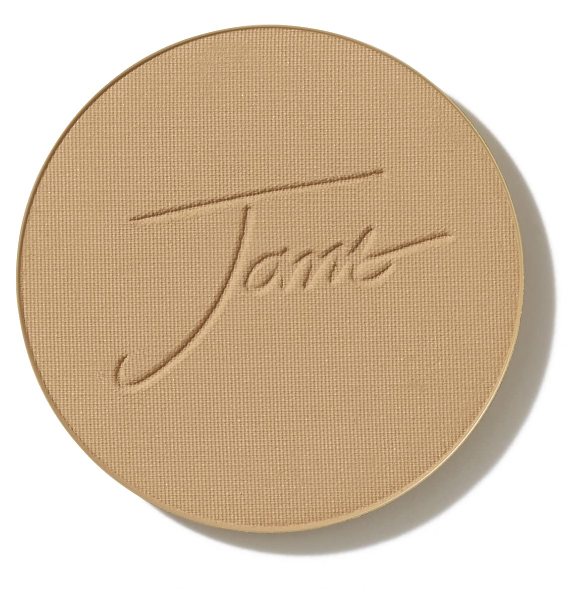 Jane Iredale PurePressed Base Refill compact top view with a smooth matte finish for everyday touch-ups.