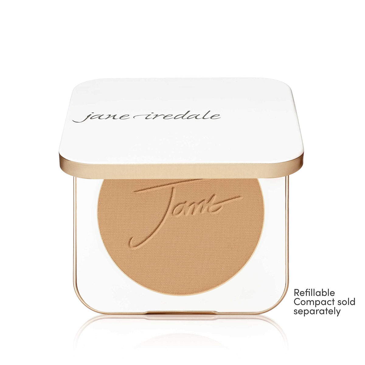 Jane Iredale PurePressed Base Refill SPF coverage on skin, offering UVA/UVB protection.