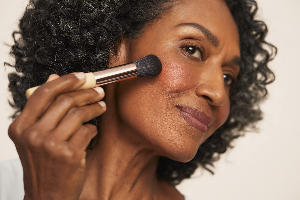 PurePressed Blush creamy-blend texture allows seamless cheek color.
