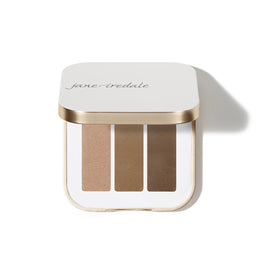 jane iredale PurePressed Eye Shadow Triple Cognac compact with pigment-rich tones for versatile looks.