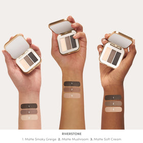 Jane Iredale PurePressed Riverstone natural ingredients moisturize the eye area.
