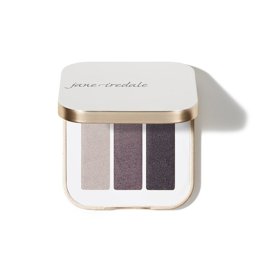 Jane Iredale PurePressed Eye Shadow Triple Sundown compact with warm blendable shades for soft daytime looks.