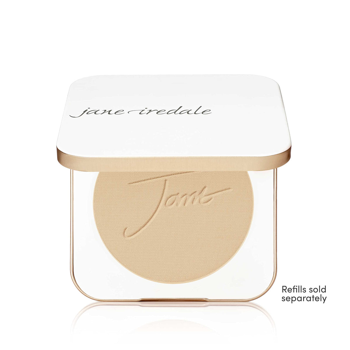 Jane Iredale compact with magnetic closure for secure on-the-go touch-ups.