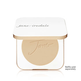 Jane Iredale compact with magnetic closure for secure on-the-go touch-ups.