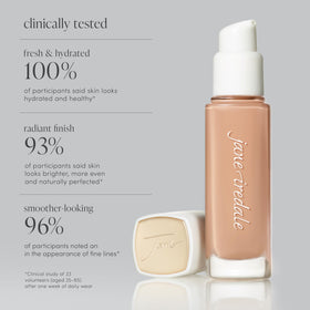 Packaging detail with brand logo and SPF30 badge.
