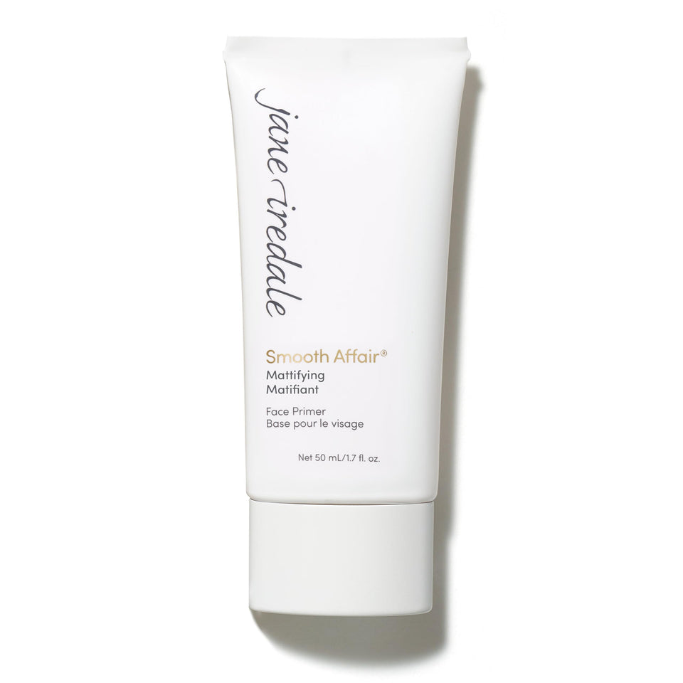 Jane Iredale Smooth Affair Mattifying Primer bottle with a weightless, matte finish.