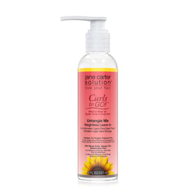 Jane Carter Solution Untangle Me bottle pour shows weightless leave-in for quick wash-and-go curls.