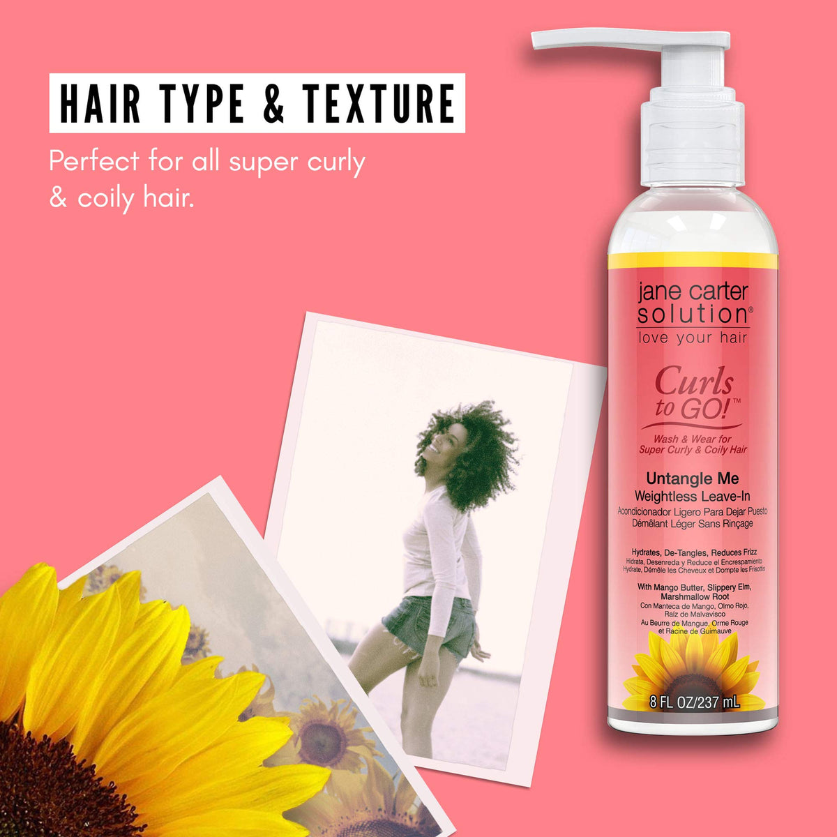 Untangle Me detangled curls ready for styling with smoother texture.