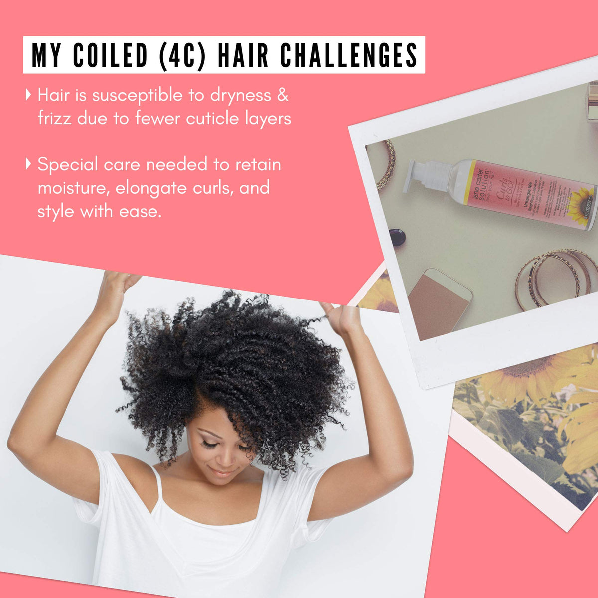 Mango butter ingredient in Untangle Me provides rich moisture for curls.