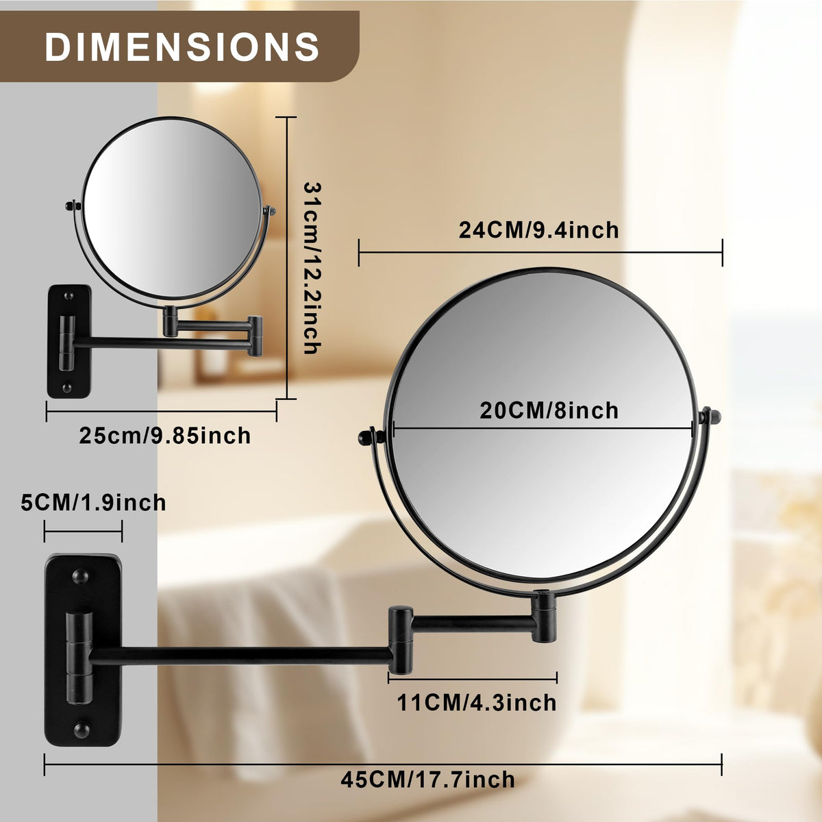 JANEEVA 360-degree rotation for versatile viewing angles