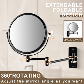 JANEEVA matte black finish adds modern style to the vanity