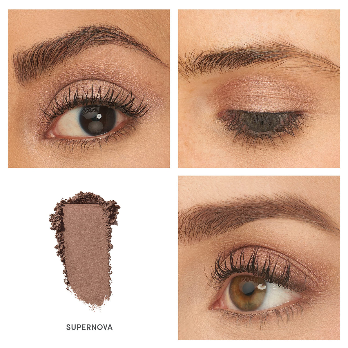 jane iredale PurePressed Eye Shadow Supernova close-up highlights smooth, crease-resistant color.