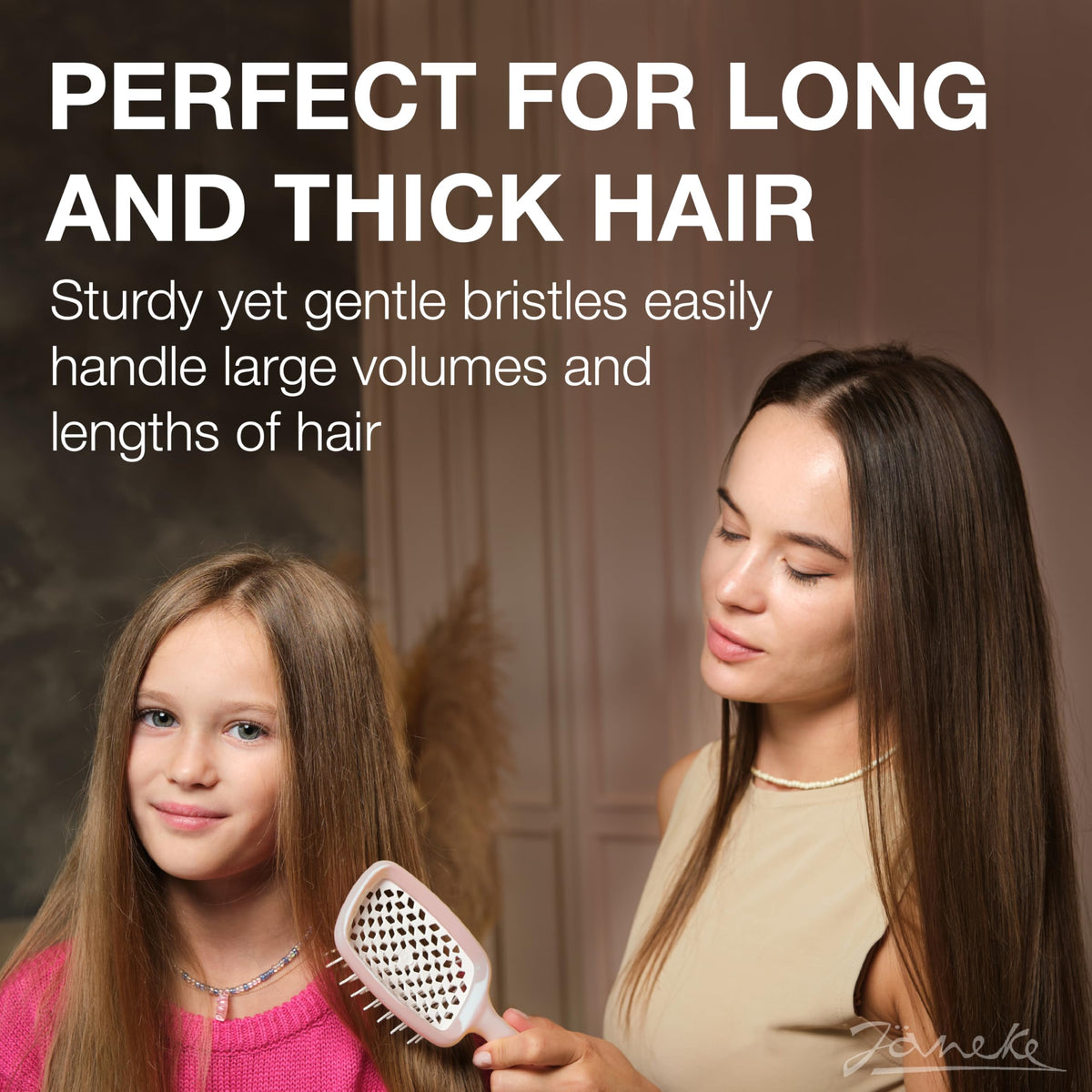 Janeke Superbrush side-by-side view highlights drying and styling compatibility.