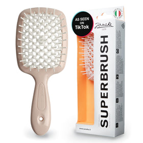 Janeke Superbrush detangling brush top view for gentle detangling with flexible bristles.