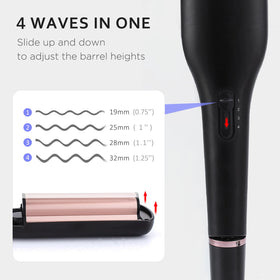 Janelove 4in1 crimper one point one inch waves for natural texture
